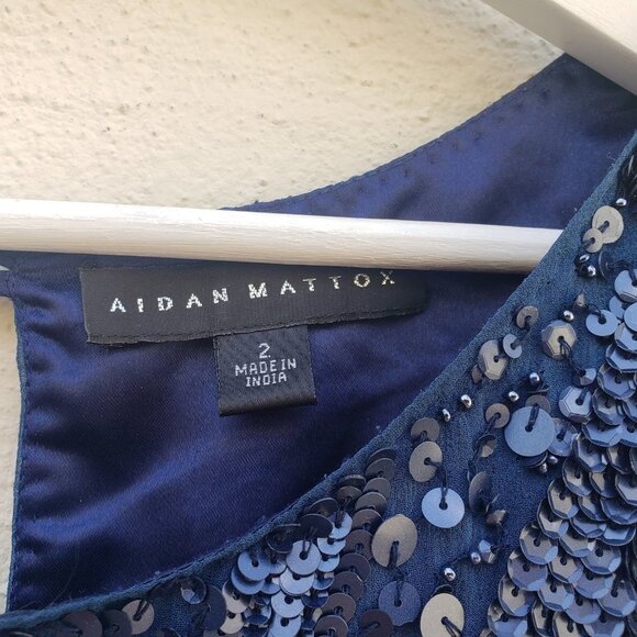 5/$100 SALE - Aidan Mattox Sequin Cold Shoulder Dress - Picture 7 of 8